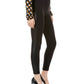 Calça skinny listrada de couro sintético Love Fire Juniors, tamanho P, preta
