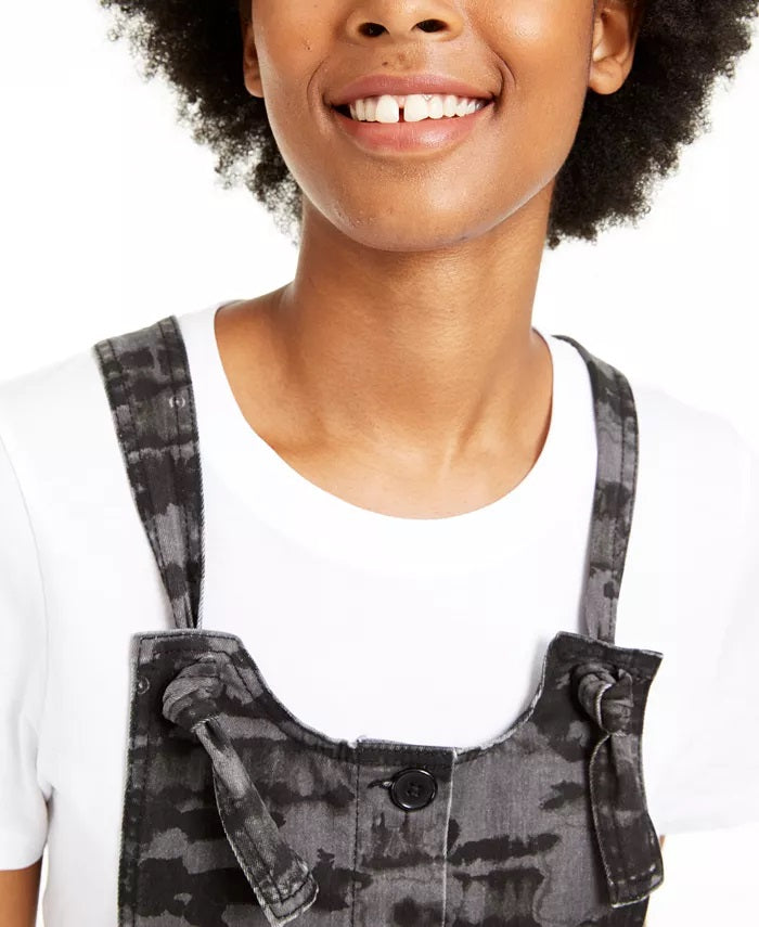 Tinseltown Juniors' Knotted Skirtall Preto Tamanho X-Grande