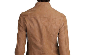 Jaqueta de couro sintético Fenix ​​feminina Free People, marrom, tamanho extra pequeno