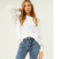 Suéter Hacci com Aperto Principal Feminino Free People, Branco, Tamanho Médio