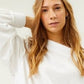 Suéter Hacci com Aperto Principal Feminino Free People, Branco, Tamanho Médio