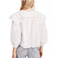 Blusa Laura com babados feminina Free People, branca, tamanho pequeno