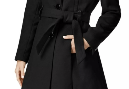 Casaco com cinto e saia Madden Girl Junior's, preto, tamanho grande