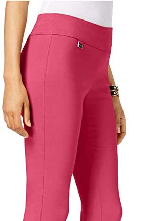 Calça capri feminina Alfani Petite Tummy-Control Pull-On, rosa, tamanho 2P