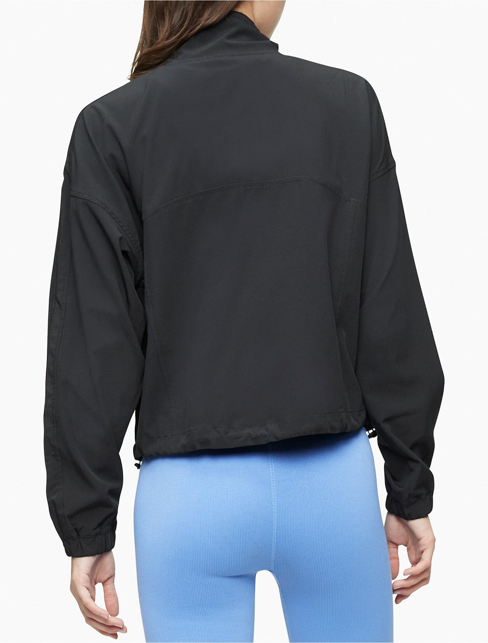 Calvin Klein Performance Pulôver feminino plus size com meio zíper, preto, tamanho 2X