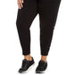 Calça jogger feminina plus size Calvin Klein Performance Active Fleece preta tamanho 3X