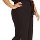 Macacão feminino Monteau plus size com fenda, preto, tamanho 1X