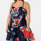 Vestido feminino com corte evasê floral moderno e estampado com lantejoulas e corações, vermelho, tamanho 18