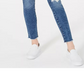 Calça jeans skinny rasgada com cinto da Dollhouse Juniors, tamanho 11, azul marinho
