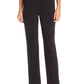 Calça feminina pequena com perna reta e ajuste folgado, preta, tamanho médio, da NY Collection