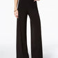 Coleção Feminina NY Petite Wide-Leg Palazzo Preto Tamanho Petite Médio