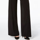Coleção Feminina NY Petite Wide-Leg Palazzo Preto Tamanho Petite Médio