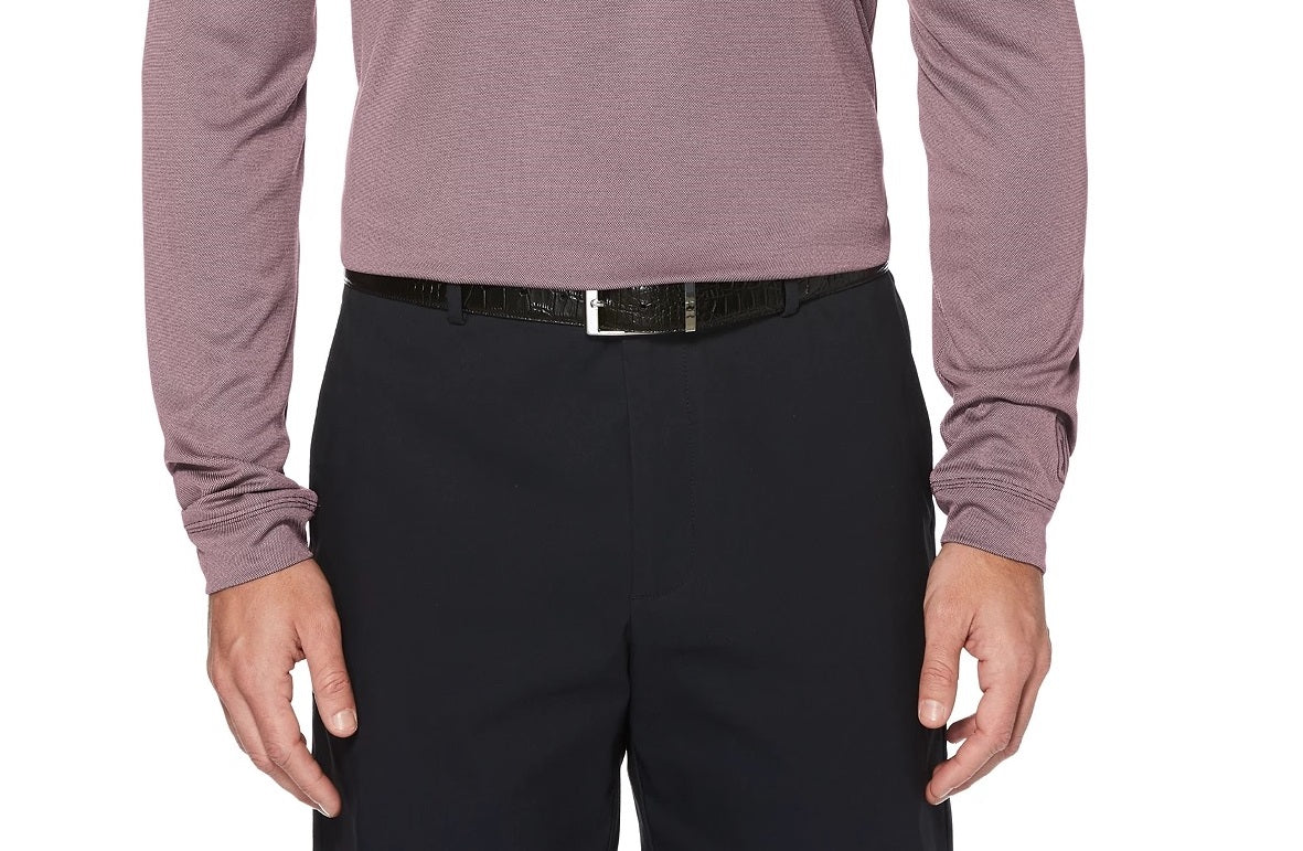 Polo masculino de manga comprida PGA Tour, roxo escuro, tamanho XX-G