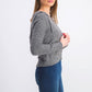 Moletom com capuz Crave Fame Juniors Marled Fuzzy, preto, tamanho extra grande