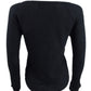 Blusa Henley de malha waffle aconchegante Ultra Flirt Juniors, preta, tamanho médio