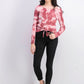 Blusa térmica tie-dye Ultra Flirt Juniors, vermelha, tamanho extra pequeno