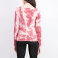 Blusa térmica tie-dye Ultra Flirt Juniors, vermelha, tamanho extra pequeno