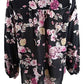 Blusa feminina Layla assimétrica com babados, preta, tamanho grande, Rachel Rachel Roy