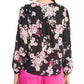Rachel Roy Layla Top assimétrico com babados feminino, preto, tamanho extragrande