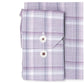 Camisa social masculina xadrez ametista Ryan Seacrest Distinction, roxo claro, tamanho 17 x 34-35 pol.