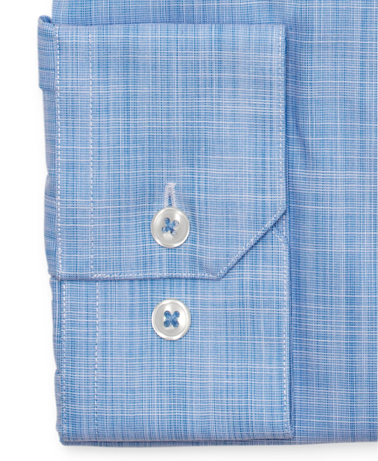 Camisa social masculina Ryan Seacrest Distinction Ultimate Slim-Fit, elástica, sem necessidade de passar, azul, tamanho 14,5 x 32-33