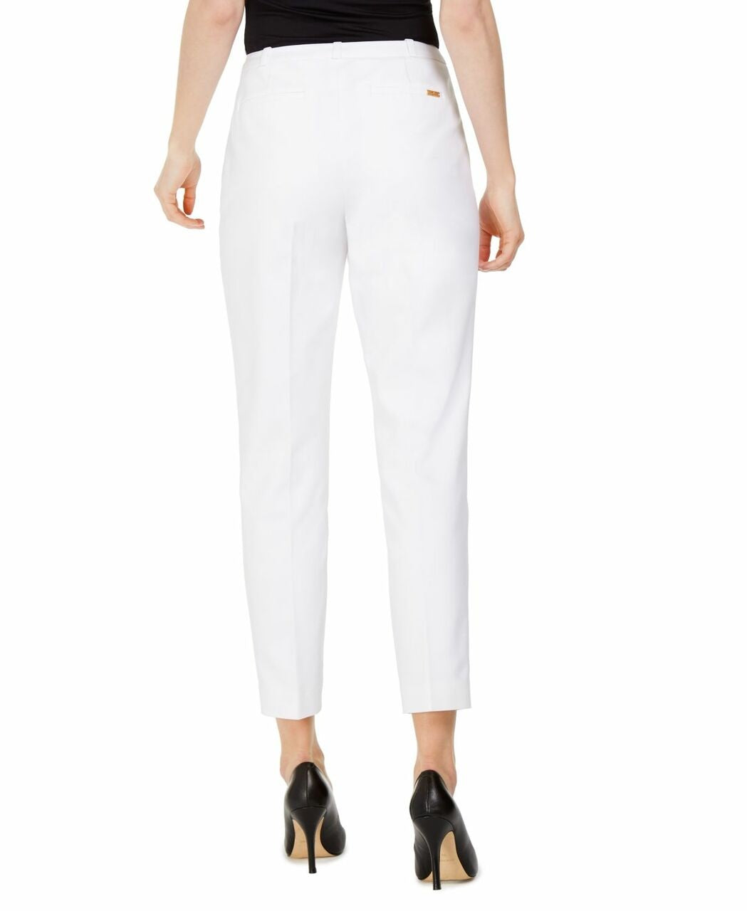 Calça social feminina Calvin Klein slim fit, branca, tamanho 10