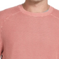 Suéter masculino vintage à prova de intempéries, estilo stonewashed, laranja