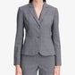 Jaqueta Calvin Klein Feminina Glen Plaid de Dois Botões, Prata, Tamanho 8