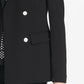 Jaqueta Calvin Klein Scuba Trespassada Feminina Preta Tamanho 2