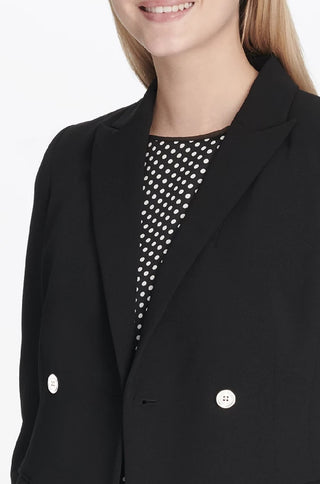 Jaqueta Calvin Klein Scuba Trespassada Feminina Preta Tamanho 2