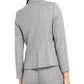 Calvin Klein Blazer Feminino com Estampa Windowpane e Botão Único Cinza Tamanho 6