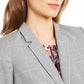 Calvin Klein Blazer Feminino com Estampa Windowpane e Botão Único Cinza Tamanho 6