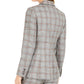Calvin Klein Blazer Xadrez Feminino de Um Botão Marrom Tamanho 16