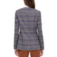 Calvin Klein Blazer Xadrez Tweed Feminino Marrom Tamanho 10