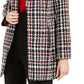 Jaqueta Calvin Klein Feminina Tweed Xadrez Topper Vermelha Tamanho 14
