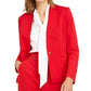 Calvin Klein Blazer Feminino de Botão Único Vermelho Tamanho 12