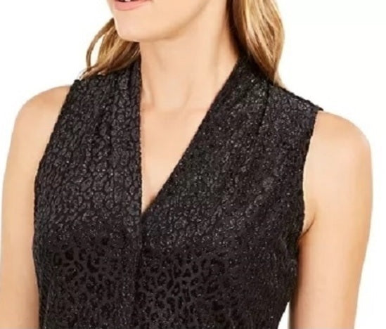 Blusa Calvin Klein Feminina Texturizada Animal Print Prata Tamanho Grande