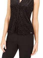 Blusa Calvin Klein Feminina Texturizada Animal Print Prata Tamanho Grande