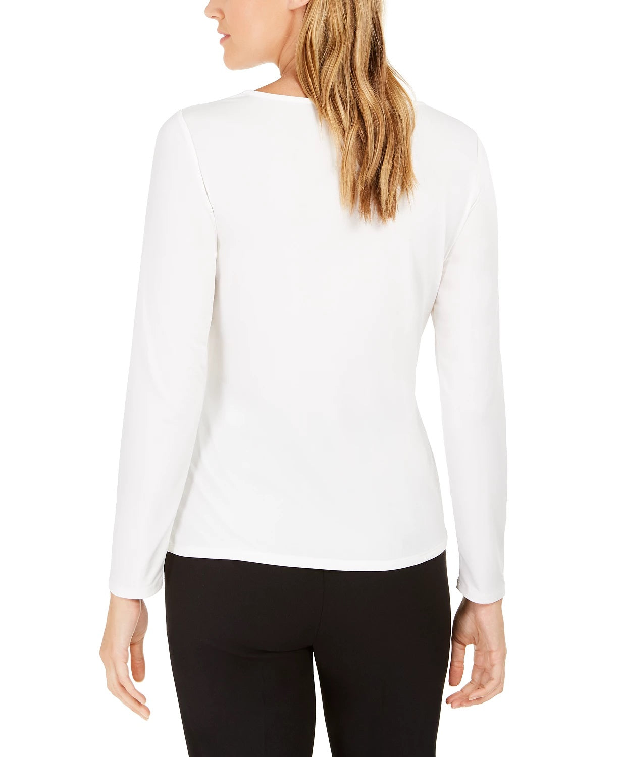 Blusa Calvin Klein Feminina Gola Alta Branca Tamanho Médio