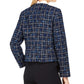 Jaqueta Calvin Klein Feminina Tweed Desfiada Azul Tamanho 8