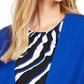 Calvin Klein Blazer Feminino Sem Gola e Botão Único Azul Tamanho 4