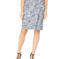 Saia lápis de tweed feminina Calvin Klein azul tamanho 8