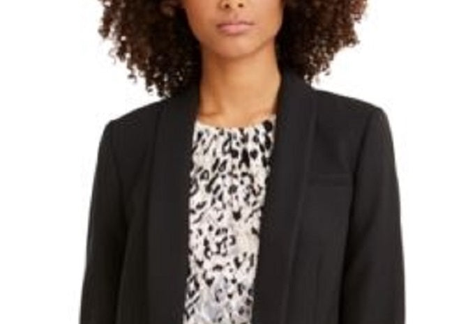 Calvin Klein Parker Twill Blazer Feminino Preto Tamanho 4