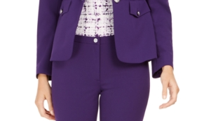 Calvin Klein Blazer Feminino de Um Botão Roxo Tamanho 2