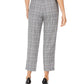 Calça Calvin Klein Feminina Xadrez com Cintura Amarrada, Prata, Tamanho 8