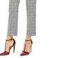 Calça Calvin Klein Feminina Estampada Windowpane com Cinto Cinza Tamanho 14