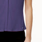 Blusa feminina Calvin Klein sem mangas com decote em V, roxa, tamanho médio