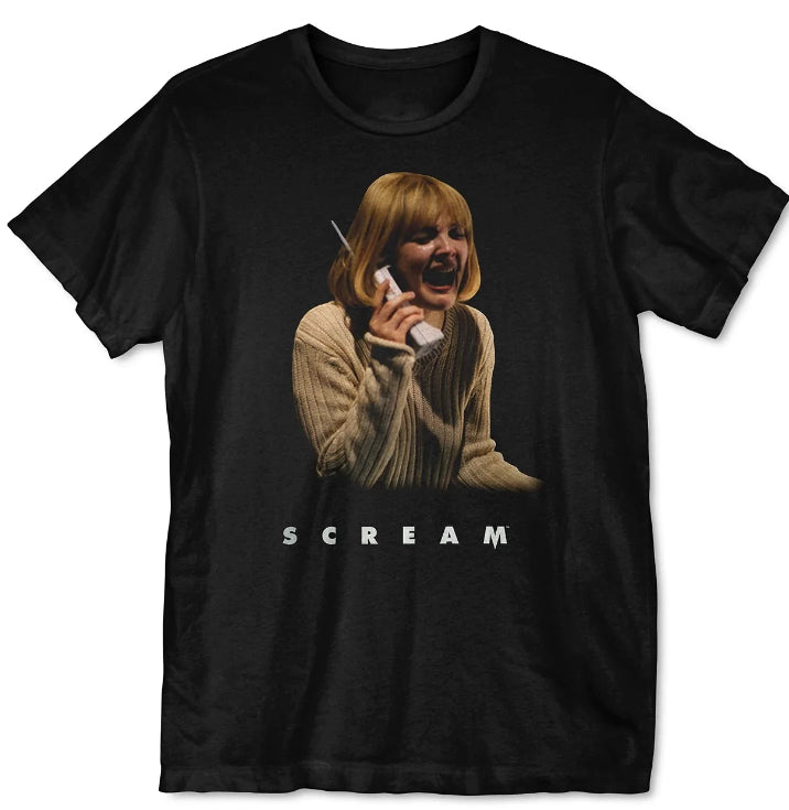 Camiseta gráfica masculina Scream preta tamanho X-G