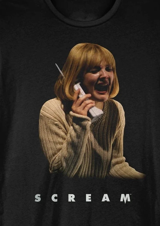 Camiseta gráfica masculina Scream preta tamanho X-G