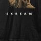 Camiseta gráfica masculina Scream preta tamanho X-G